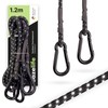 Set of 2 Elastic Straps with Carabiner, 60 cm /