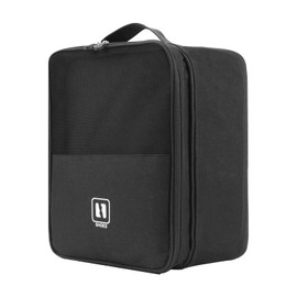 IMCUZUR Shoe Bag for Travel, Shoes Packing Organizer Bag for Women and Men, Holds Shoes up to Size 13 (Black)