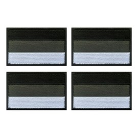 Pack of 4 Grey Mini Germany Flag Patch Velcro Tactical Military Patch, Patch with Velcro Fastening, Airsoft Patch for Tactical Clothing, Jacket, Velcro Straps, Pockets, Badges, Backpacks