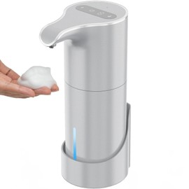 YIKHOM Automatic Foaming Soap Dispenser, 7-Level Adjustable Touchless Soap Dispenser Electric, Rechargeable Foam Hand Soap Dispenser for Bathroom Kitchen, 13.5 oz/450mL