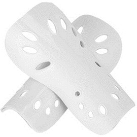 MMIAOO Shin Guards Football Shin Pads - Plastic Breathable Leggings Running Jogging Protectors for Kids and Adults (White)
