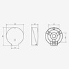 Jofel AE51700 Azur Toilet Roll Holder Medium, 300 m, ABS