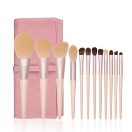 Juego De Brochas Maquillaje 12 Uds, Brocha For Polvo Pelo Animal Súper Suave, For Sombra Ojos, Caballo, Herramienta                                   