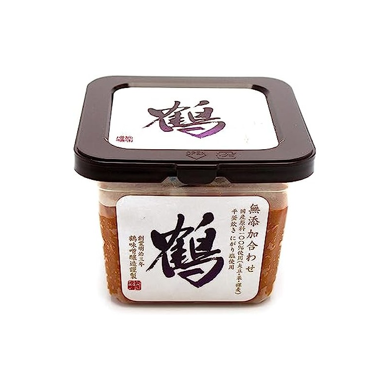 Tsuru Miso Brewery Additive-Free Matched Miso, Crane, 17.6 oz (500