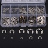 Akozon E-Clip 200pcs Stainless Steel E-Ring Circlip Assortment M1.5-M10 Locking