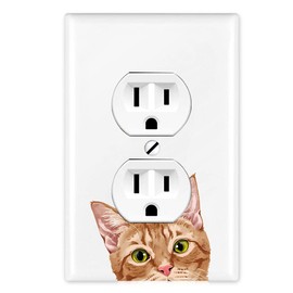 WIRESTER Duplex Outlet Cover Wall Plate/Switch Plate - Orange Tabby Kitten Cat