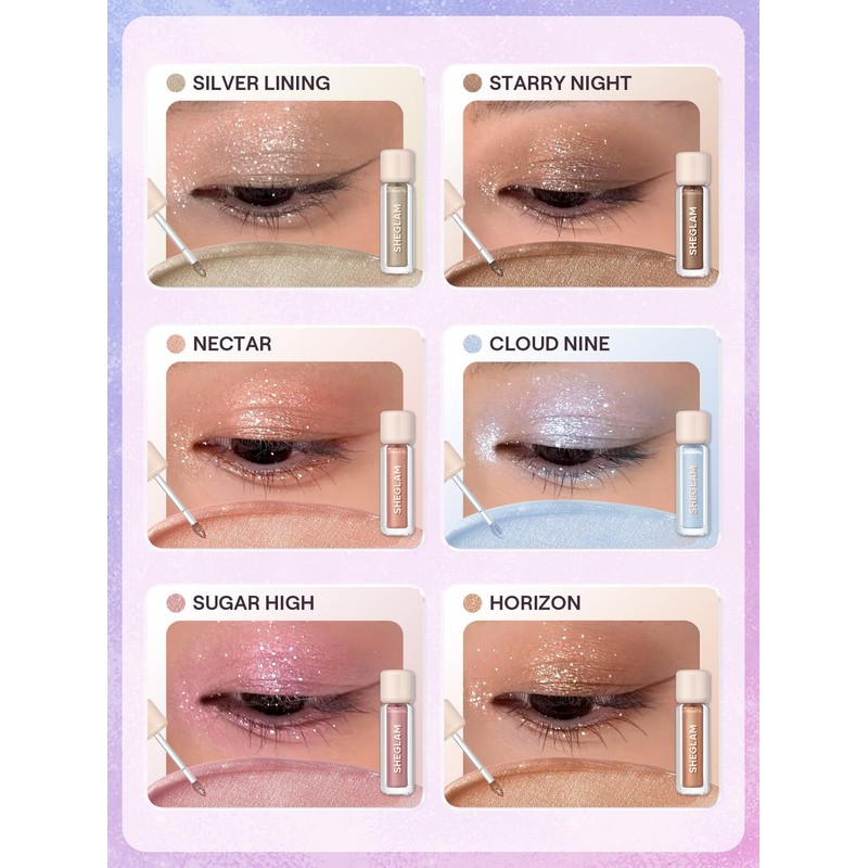 SHEGLAM Airglow Eye Tint 16 Hours Long-Lasting Liquid Eyeshadow Shimmer