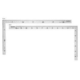 Liquidraw 150 x 300 mm Stainless Steel L Shape Square Ruler Double Sided Right Angle Metal Ruler For Cutting Sewing With Metric & Imperial Measuring For Engineers & Architects