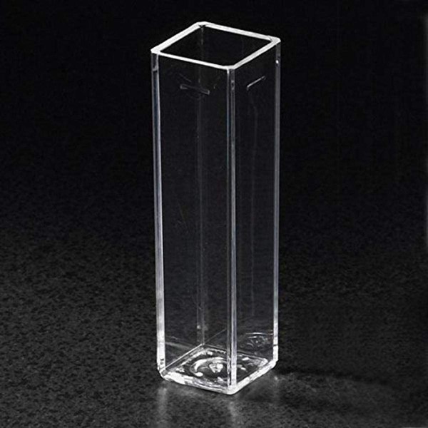 Globe Scientific 111137 Spectrophotometer Cuvettes, Square, 4.5mL Capacity, PS, 4