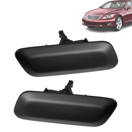 Vantage Auto Parts - Front Headlight washer Covers Compatible with Lexus LS460 2010-2012 | DIRECT REPLACEMENT | Driver & Passenger Side | Black | 8504450050C0 8504550050C0 | LX1049100 LX1048100