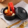 Suttmin 4 Pcs Mini Dutch Oven Small Round Iron Cocotte