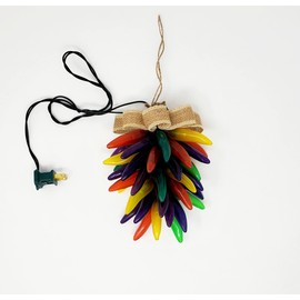 More Than Christmas 35 Light Chile Pepper Ristra Red/Green/Yellow/Purple