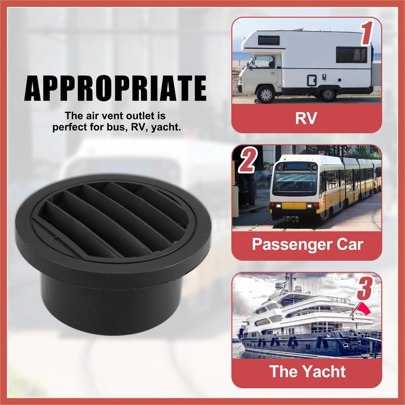 ACROPIX 2pcs Warm Air Vent Outlet 75mm Plastic Ducting Heater