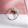 Helen de Lete S925 Sterling Silver Rat Steal Cheese Adjustable
