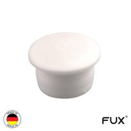 FUX Pack of 10 Blind Plugs Cover Caps for Drill Holes Drill Hole Cover Shaft Diameter 4.4 to 20.5 mm, Black, White, Natural, Bore Hole Cover Caps (White, 13.2 mm)