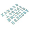 26 Pcs Iron On Letters A to Z Blue Letters