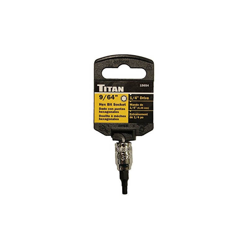 Titan Tools 15654 1/4-Inch Drive x 9/64-Inch Hex Bit Socket
