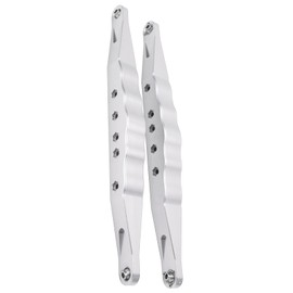 VGEBY RC Aluminum Alloy Rear Lower Trailing Arm with Hollow Bottom Design for LOSI SUPER Baja Rey 2.0 1/6 RC Short Course Off-Road Car, Adjustable, Stainless Steel, (Silver)