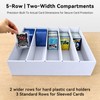 Trading Card Storage Box for Bulk Card Organizer,5 Rows With