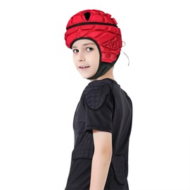 Kids Football Helmet, Youth Football Headguard, Scrum Cap, Football Goalkeeper Padded Helmet Anti-Collision Headgear, Teen Boys Girls Sports Helmet for Rugby, Football, Baseball