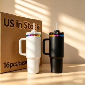 Rainbow Plated Brumate 40oz Stainless Steel Vacuum insulated Tumbler for Presents and BPA Freecolor: Black, capacity: 40 oz