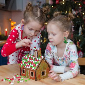 Christmas Dinosaur Earrings for Women,Colorful Acrylic Dinosaur Drop Dangle Earrings Hat Lanterns Tree Earrings (Christmas Hat)