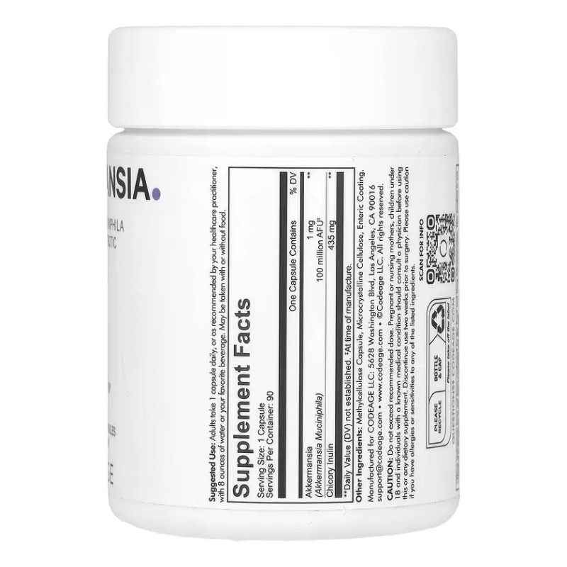 Codeage Probiotico Akkermansia Capsulas Sabor