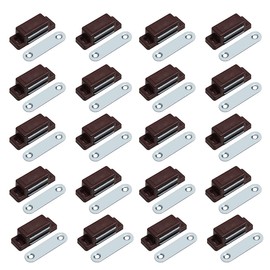 20 Pack Cabinet Door Catch Magnetic Catch Magnetic Door Catch Kitchen Closet Door Closing Cabinet Latch Magnetic Closures for Kitchen Cupboard Wardrobe Closet Cabinet Door Drawer Latch (Brown)