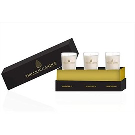 Trillion Candle 3 Mini Candle Set, Gardenia, Signature, Mandarin, 2.5oz Each