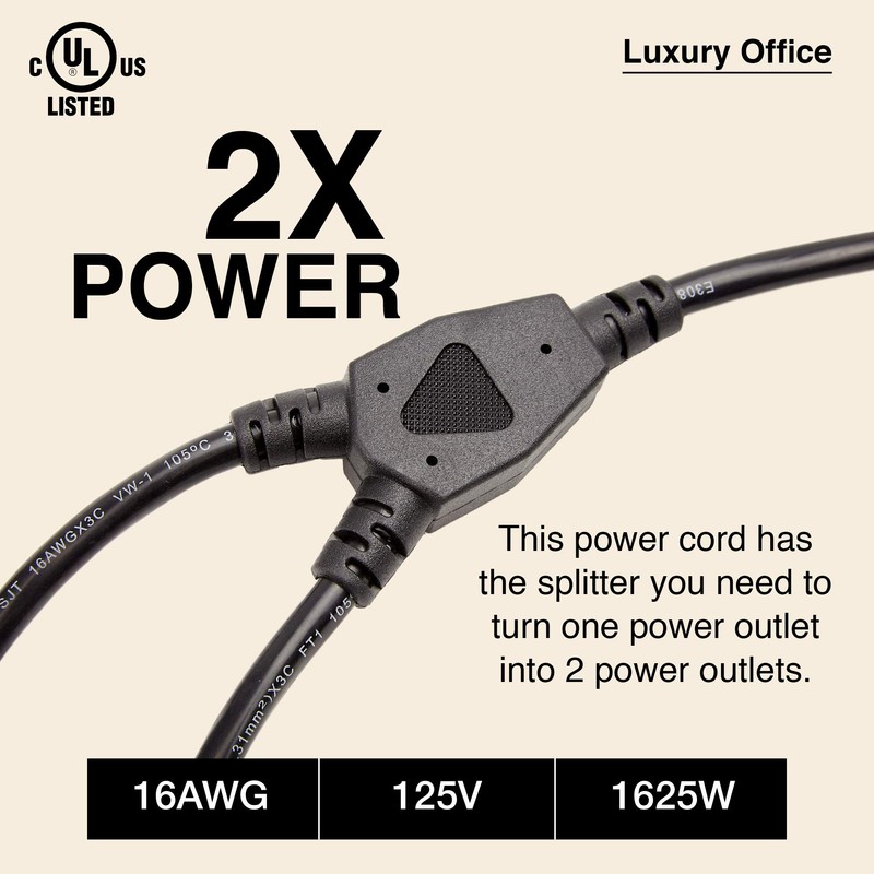 2 Way Power Splitter and 3' Extension Cord - 3
