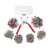 200 Sets Metal Snaps Buttons with Fastener Plier Snaps Buttons
