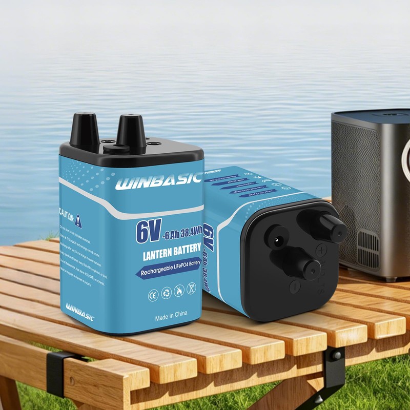 winbasic 6 Volt Lithium LiFePO4 Heavy Duty Lantern Battery,Rechargeable Lithium