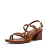 Anne Klein Women's Mackenzie Heeled Sandal, Brown, 9.5