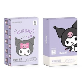 2Pack, Cute Kitty Friends Adhesive Bandages 10 Count, 16 Count Each Type, 26 Count Total, First Aid Bandages with Cute Designs (Purple)