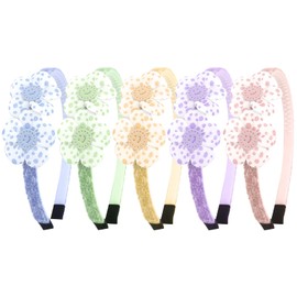 CURASA Cute Toddler Headband Flower Kids Headbands Girls Hair Bands for Little Girls Toddler Little Girl Hair Accessories (5 Colors)