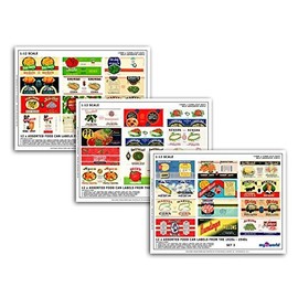 MyTinyWorld 36 Dolls House Miniature Food Can Labels From The 1920s To 1940s