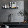 LANC Chrome Bathroom Shelf Glass Shelves 20-Inch Floating Tempered Glass