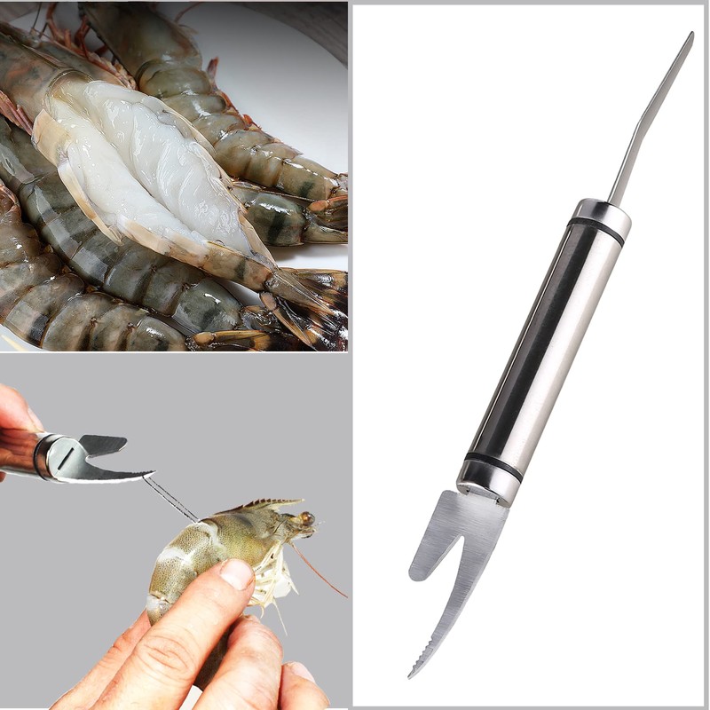 3 PCS Multifunctional Shrimp Peeler, 5 In 1 Multifunctional Shrimp
