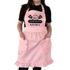 TEEAMORE Custom Ruffle Apron Your Name's Kitchen Cooking Baking Grilling