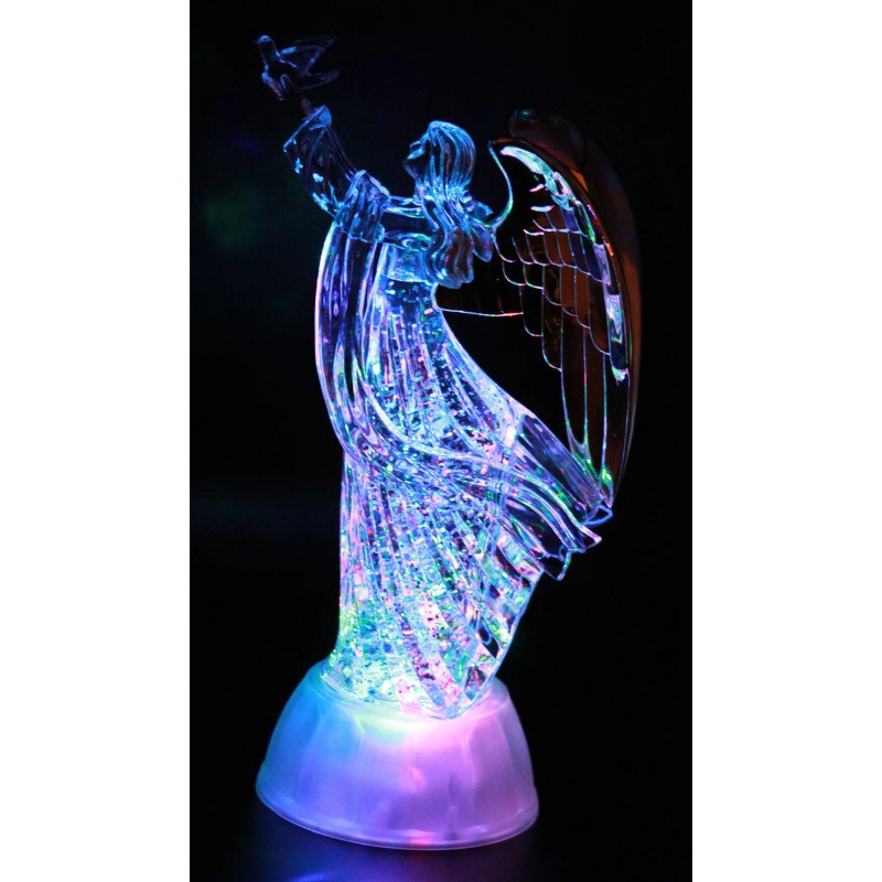Dalax LIGHT-UP PRAYING ANGEL TRUMPET FIGURINE ANGELS CHERUBS FIGURINE STATUE