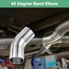 M METERXITY 2-Pack OD 2.2 Inch 45 Degree Mandrel Bend