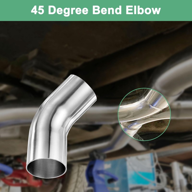 M METERXITY 2-Pack OD 2.2 Inch 45 Degree Mandrel Bend