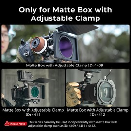 SmallRig Magnetic VND Filter Kit, with CPL1 & CPL2 & CPL3 Filters, Magnetically Stackable, High Definition, Only for SMALLRIG Matte Box with Adjustable Clamp 4409/4411/4412-4649