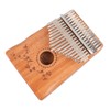 17 Keys Thumb Piano Mahogany Wood Finger Harp Mini Thumb