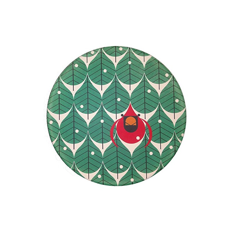 Charley Harper Coniferous Cardinal Absorbent Stone Trivet