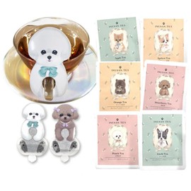 INUSAN-TEA Dog Cookie Dog Apricot Tea & Apple Tea & Lychee Tea & White Peach Tea & Strawberry Tea & Orange Tea (6 Types)