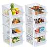 Skywin Stackable Storage Bins for Pantry - 8 Pack Stackable