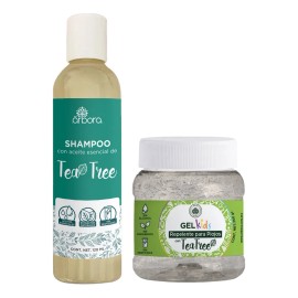Kit Gel Repelente De Piojos 250gr+shampoo Con Tea Tree 120ml