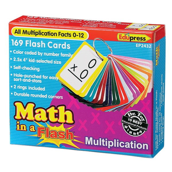 Edupress Math in a Flash™ Cards, Multiplication (EP62432)