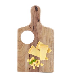 Tablecraft 79A Wood Bread Board with Ramekin Insert, 13-Inch